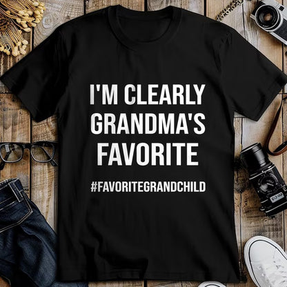 Best Grandma Shirt, Proud Grandma Unisex T-Shirt/Hoodie/Sweatshirt HLT00 - I'm Clearly Grandma's Favorite Funny Granddaughter Grandson T-Shirt
