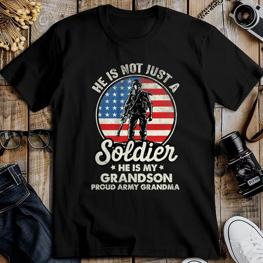 Best Grandma Shirt, Proud Grandma Unisex T-Shirt/Hoodie/Sweatshirt HLT00 - My Grandson Is A Soldier Quote Proud Army Grandma T-Shirt