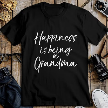 Best Grandma Shirt, Proud Grandma Unisex T-Shirt/Hoodie/Sweatshirt HLT00 - Womens Grandmother Gift from Grandkids Happiness is Being a Grandma V-Neck T-Shirt