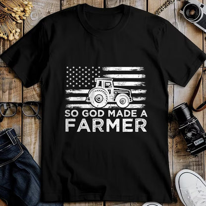 Best Farmer Life Shirt, Funny Farmer UnisexT-Shirt/Hoodie/Sweatshirt HLT00 - American Flag So God Made A Farmer 4th Of July T-Shirt (1)