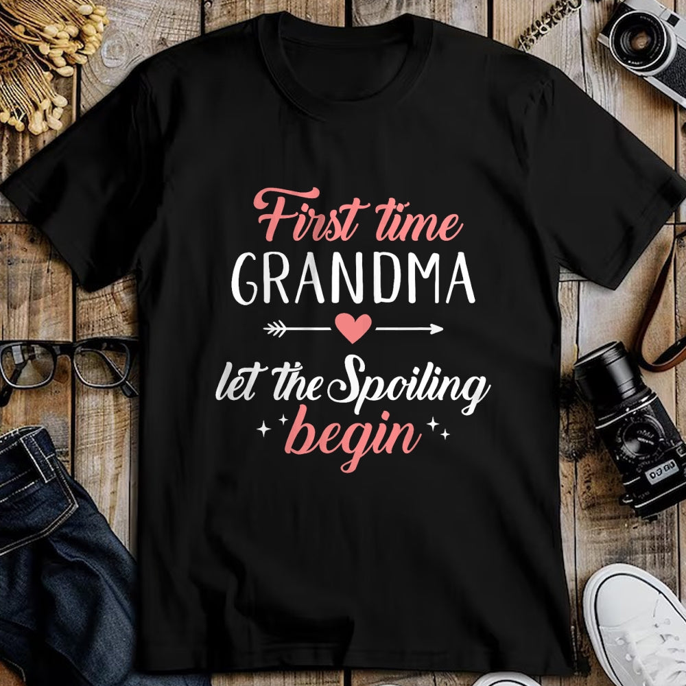 Best Grandma Shirt, Proud Grandma Unisex T-Shirt/Hoodie/Sweatshirt HLT00 - First time grandma let the spoiling begin T-Shirt (1)