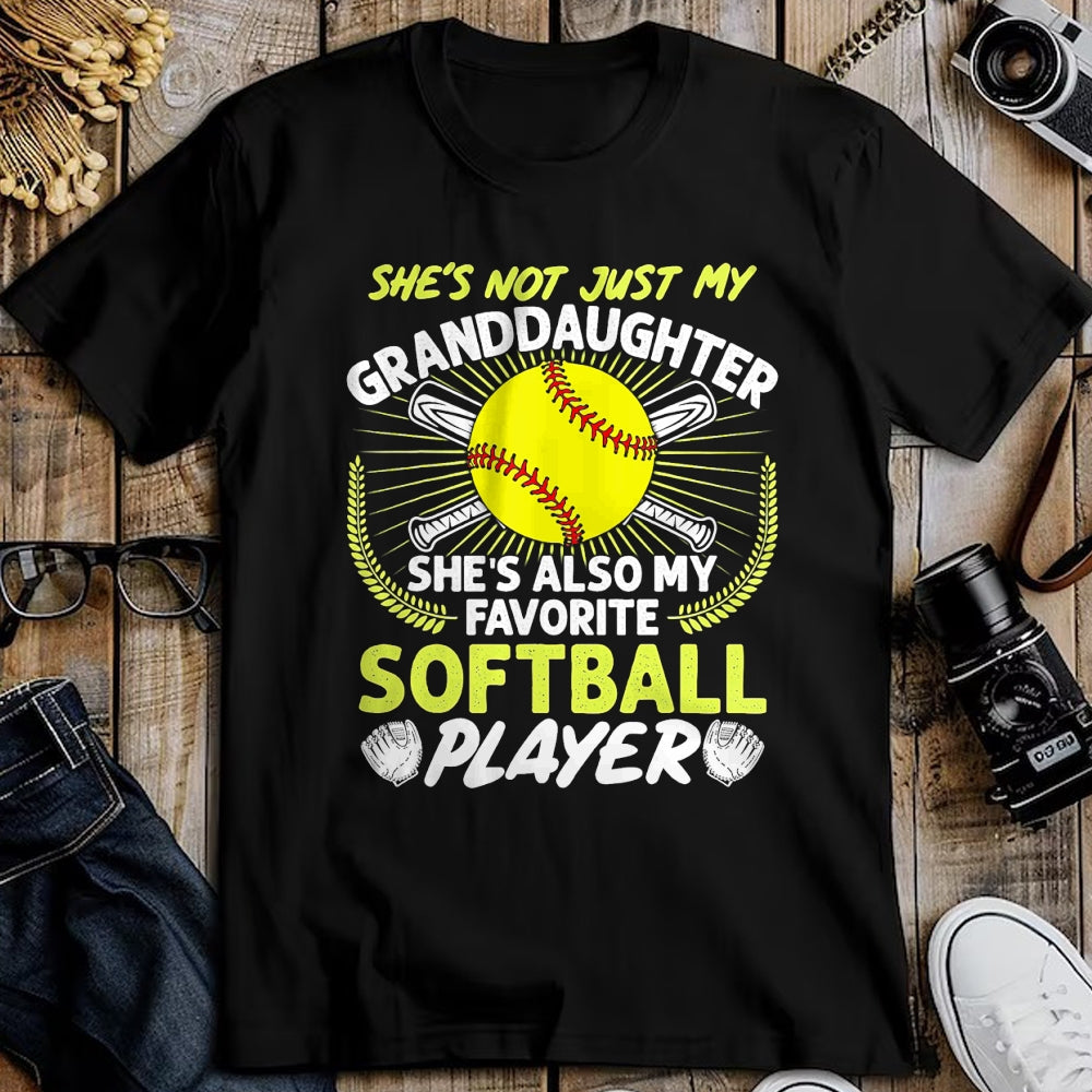 Best Grandma Shirt, Proud Grandma Unisex T-Shirt/Hoodie/Sweatshirt HLT00 - Funny My Granddaughter She's Also My Favorite Softball T-Shirt