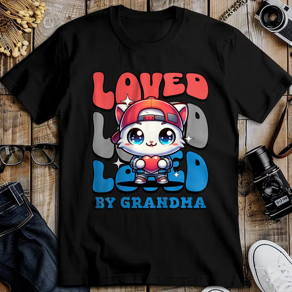 Best Grandma Shirt, Proud Grandma Unisex T-Shirt/Hoodie/Sweatshirt HLT00 - Kids Grandma Loves Me Grandson Cat T-Shirt
