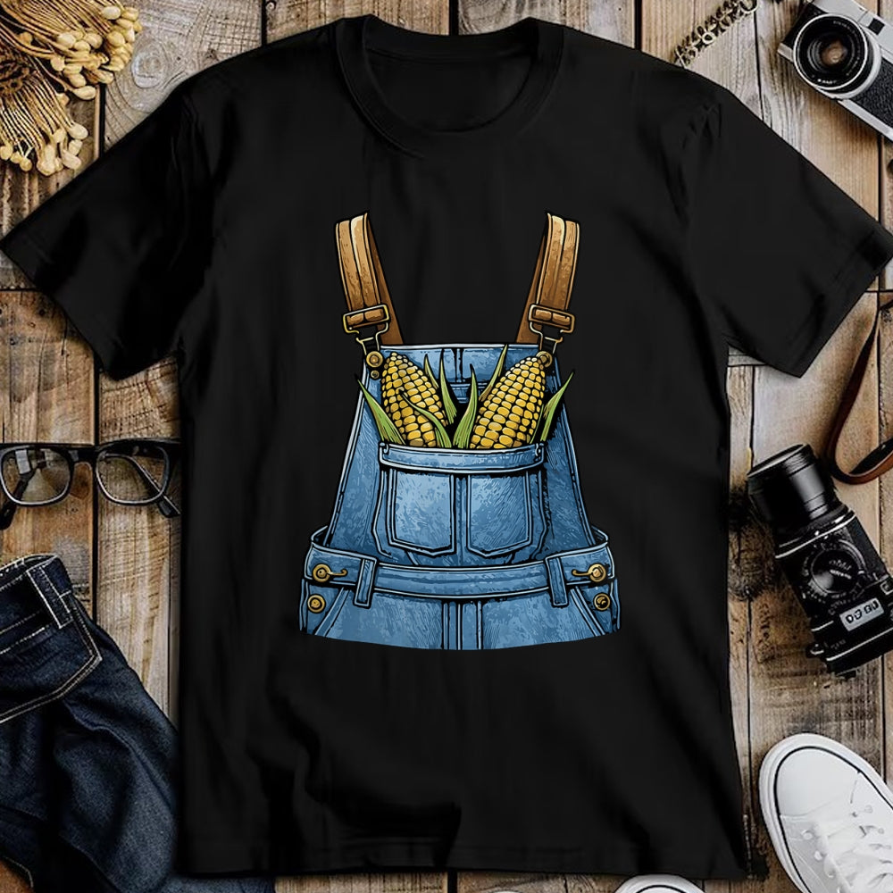 Best Farmer Life Shirt, Funny Farmer UnisexT-Shirt/Hoodie/Sweatshirt HLT00 - Corn Pocket Fake Denim Overalls Farmer Costume T-Shirt