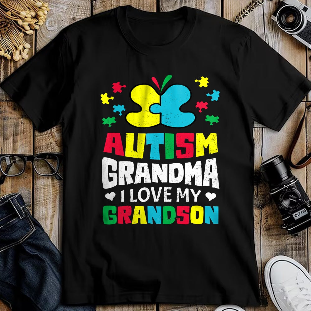 Best Grandma Shirt, Proud Grandma Unisex T-Shirt/Hoodie/Sweatshirt HLT00 - Autism Grandma I Love My Grandson Autistic Awareness T-Shirt