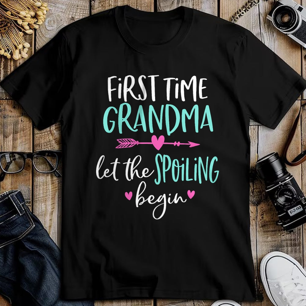 Best Grandma Shirt, Proud Grandma Unisex T-Shirt/Hoodie/Sweatshirt HLT00 - First Time Grandma Let the Spoiling Begin New 1st Time T-Shirt (1)
