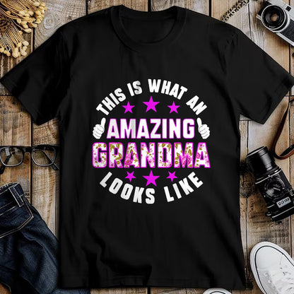 Best Grandma Shirt, Proud Grandma Unisex T-Shirt/Hoodie/Sweatshirt HLT00 - This Is What An Amazing Grandma Looks Like Shirt Mothers Day T-Shirt (1)