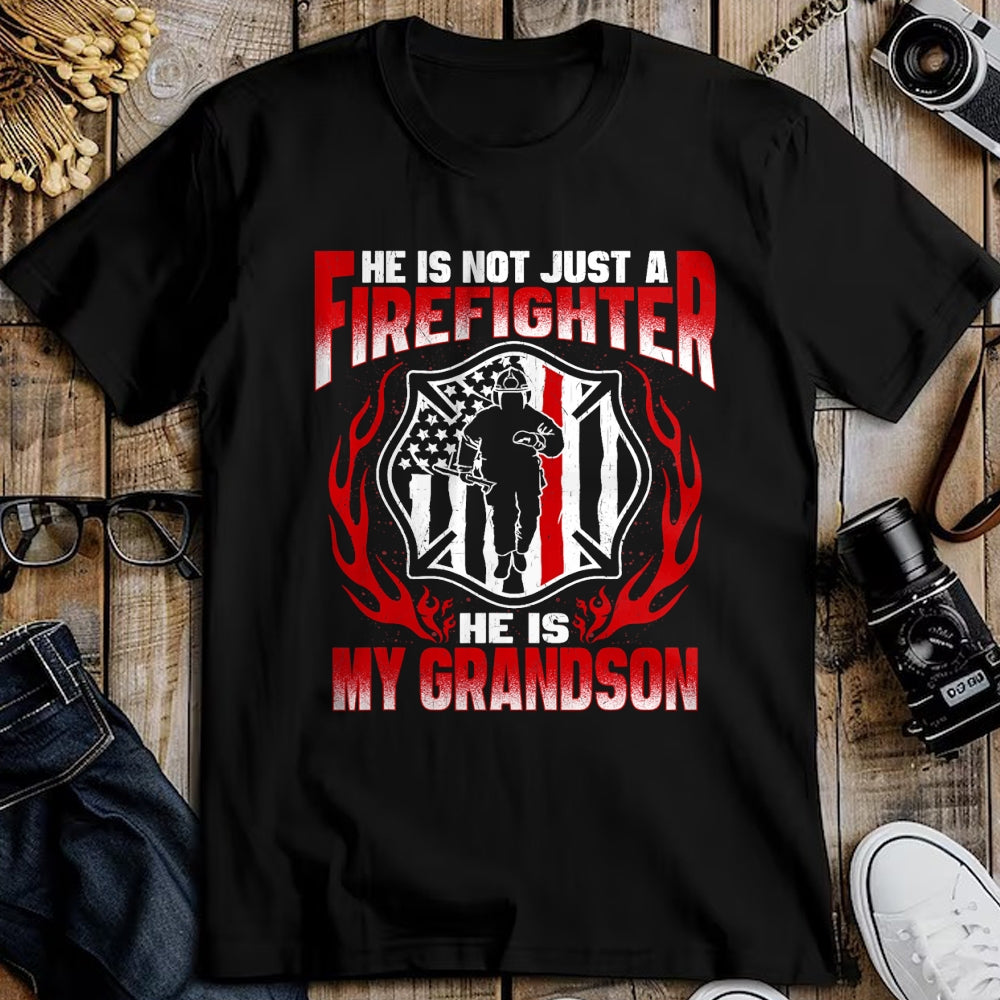 Best Grandma Shirt, Proud Grandma Unisex T-Shirt/Hoodie/Sweatshirt HLT00 - My Grandson Is Firefighter Hero Proud Fire Grandma Grandpa T-Shirt