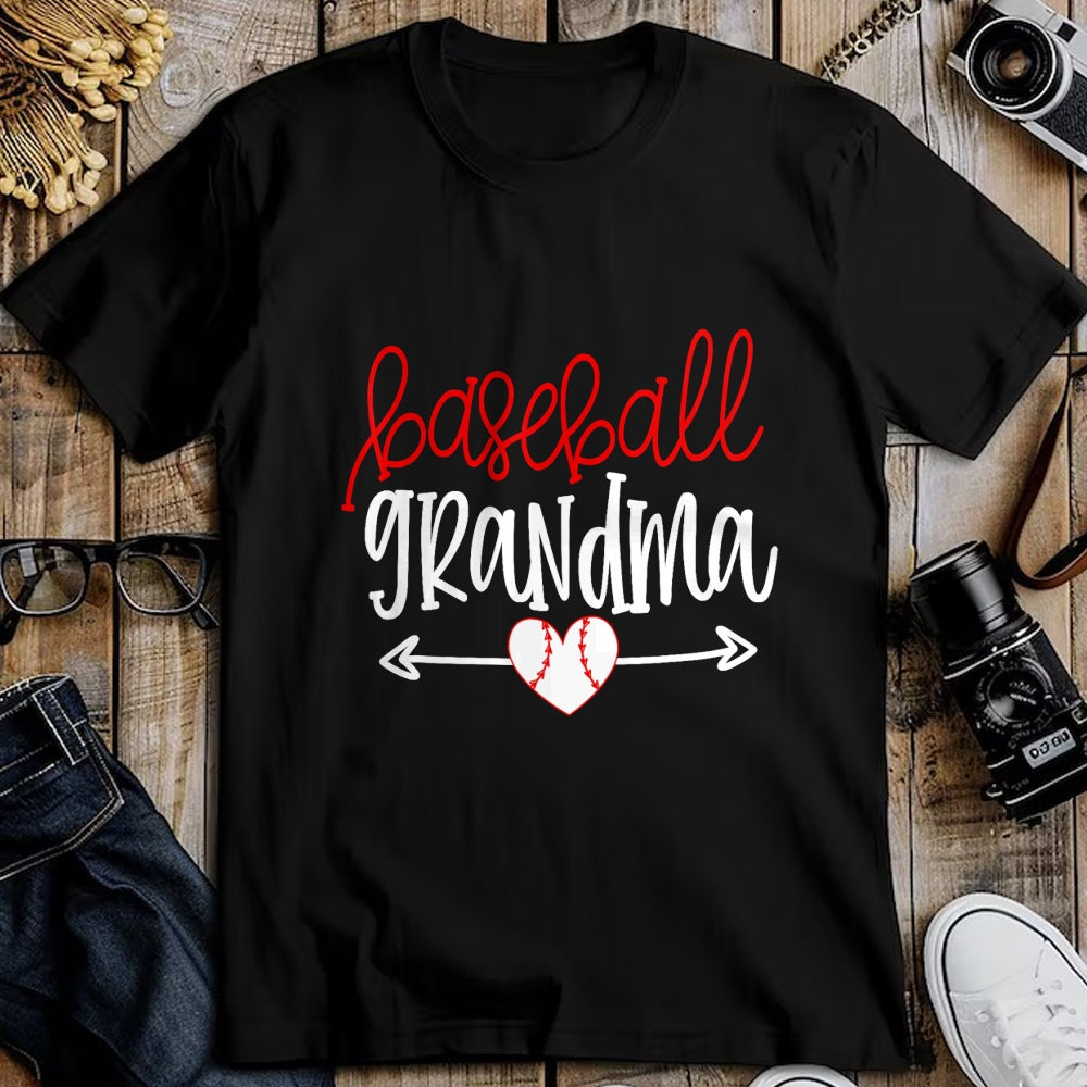 Best Grandma Shirt, Proud Grandma Unisex T-Shirt/Hoodie/Sweatshirt HLT00 - Baseball Grandma Shirt from Grandson Arrow Cute Heart Game T-Shirt