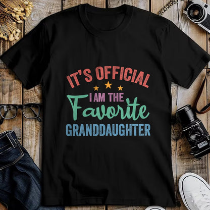 Best Grandma Shirt, Proud Grandma Unisex T-Shirt/Hoodie/Sweatshirt HLT00 - It's Official I'm The Favorite Granddaughter Funny Grandma T-Shirt