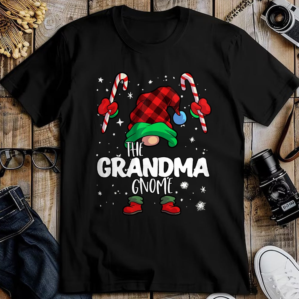 Best Grandma Shirt, Proud Grandma Unisex T-Shirt/Hoodie/Sweatshirt HLT00 - Grandma Gnome Red Buffalo Plaid Matching Family Christmas T-Shirt