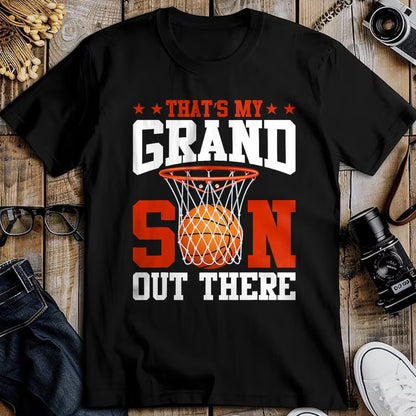 Best Grandma Shirt, Proud Grandma Unisex T-Shirt/Hoodie/Sweatshirt HLT00 - That's My Grandson Out There Basketball Grandma Grandpa T-Shirt