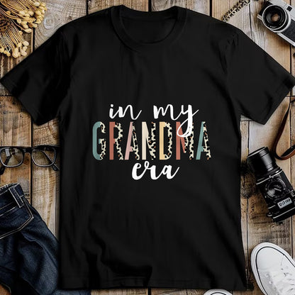 Best Grandma Shirt, Proud Grandma Unisex T-Shirt/Hoodie/Sweatshirt HLT00 - In My Grandma Era Leopard Letter Print Funny Gifts Grandma T-Shirt