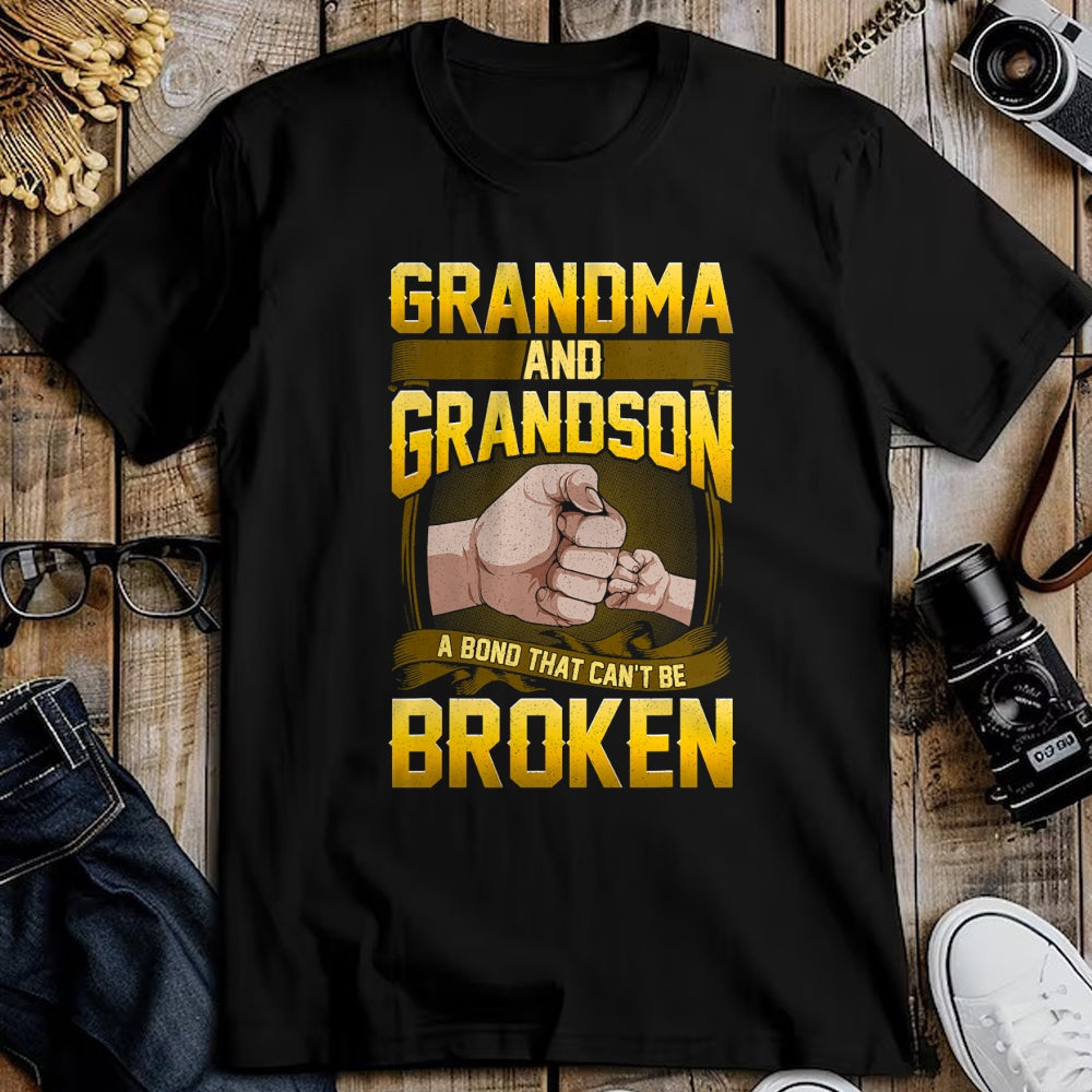Best Grandma Shirt, Proud Grandma Unisex T-Shirt/Hoodie/Sweatshirt HLT00 - Grandma And Grandson A Bond That Can't Be Broken Shirt Gift T-Shirt