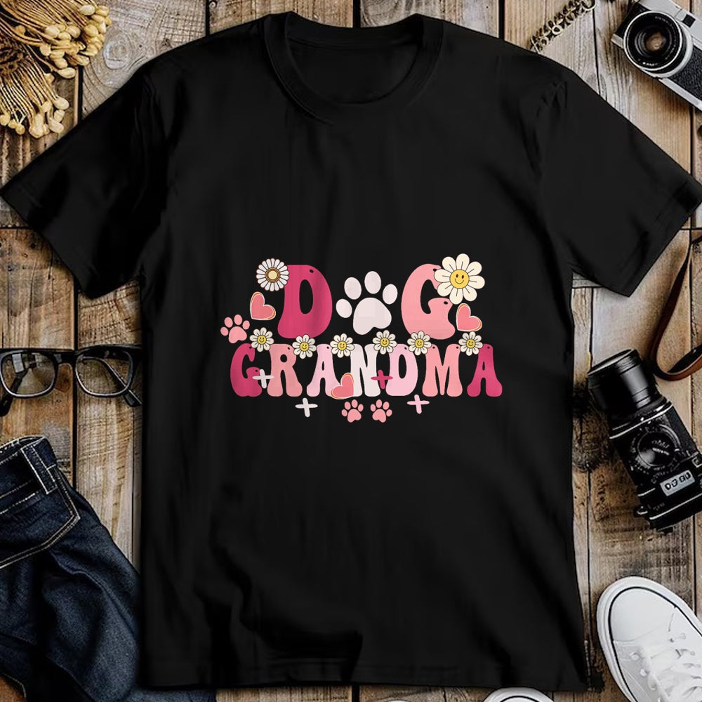 Best Grandma Shirt, Proud Grandma Unisex T-Shirt/Hoodie/Sweatshirt HLT00 - Groovy Dog Grandma Owner Mama Grandma Dog Lovers T-Shirt
