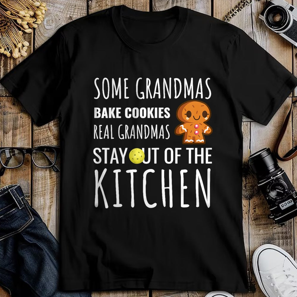 Best Grandma Shirt, Proud Grandma Unisex T-Shirt/Hoodie/Sweatshirt HLT00 - Funny Pickleball Grandma Stay Out of the Kitchen Player T-Shirt
