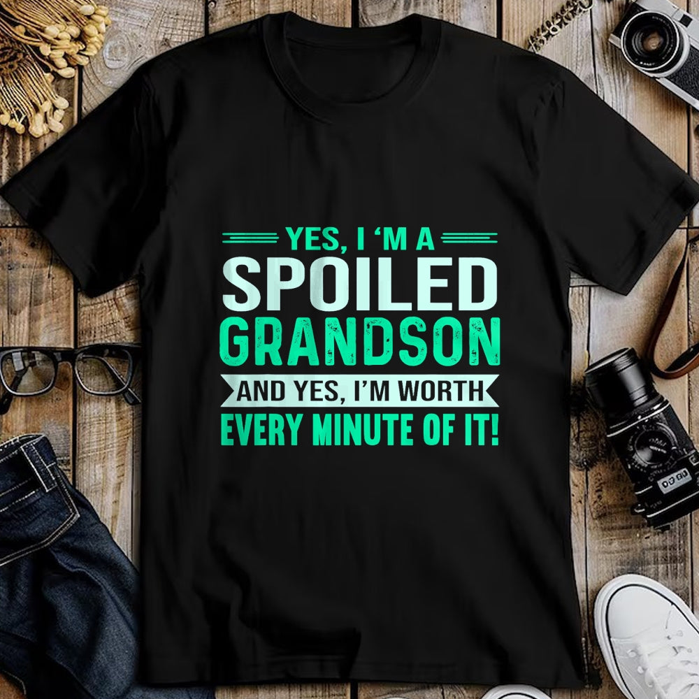 Best Grandma Shirt, Proud Grandma Unisex T-Shirt/Hoodie/Sweatshirt HLT00 - Favorite Spoiled Grandson Birthday T-Shirt