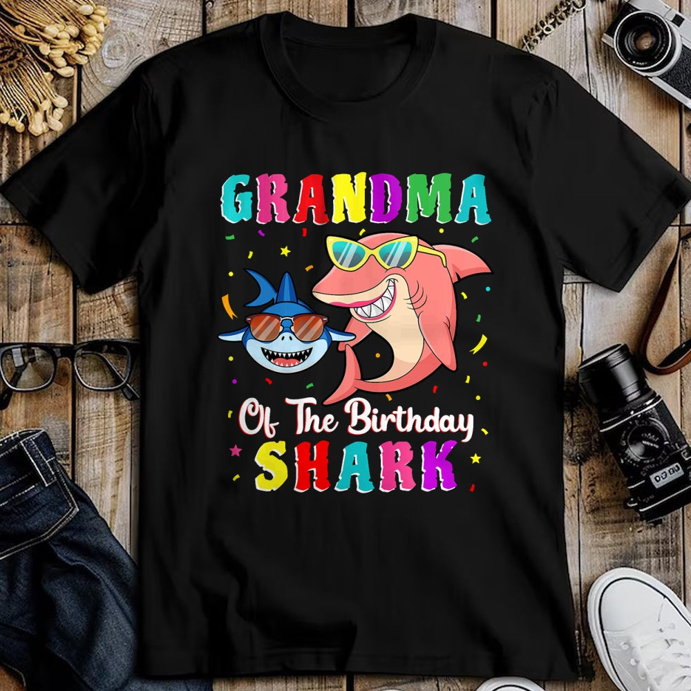 Best Grandma Shirt, Proud Grandma Unisex T-Shirt/Hoodie/Sweatshirt HLT00 - Grandma Of The Shark Birthday Family Birthday Grandson T-Shirt