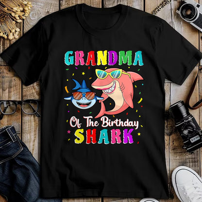 Best Grandma Shirt, Proud Grandma Unisex T-Shirt/Hoodie/Sweatshirt HLT00 - Grandma Of The Shark Birthday Family Birthday Grandson T-Shirt