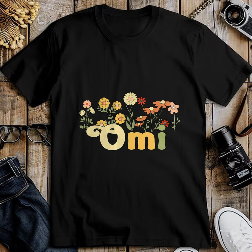Best Grandma Shirt, Proud Grandma Unisex T-Shirt/Hoodie/Sweatshirt HLT00 - Groovy Omi Grandmother Flowers Omi Grandma T-Shirt