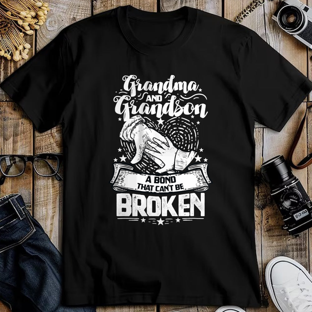 Best Grandma Shirt, Proud Grandma Unisex T-Shirt/Hoodie/Sweatshirt HLT00 - Grandma And Grandson A Bond That Can't Be Broken T-Shirt (1)