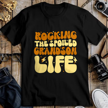 Best Grandma Shirt, Proud Grandma Unisex T-Shirt/Hoodie/Sweatshirt HLT00 - Favorite Spoiled Grandson Rocking The Spoiled Grandson Life T-Shirt