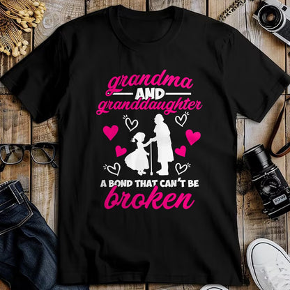 Best Grandma Shirt, Proud Grandma Unisex T-Shirt/Hoodie/Sweatshirt HLT00 - Cute Grandma And Granddaughter A Bond That Can't Be Broken T-Shirt