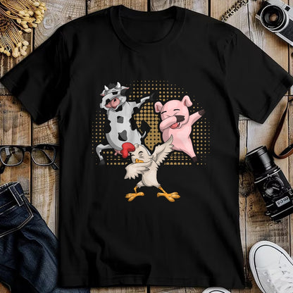 Best Farmer Life Shirt, Funny Farmer UnisexT-Shirt/Hoodie/Sweatshirt HLT00 - Dabbing Chicken Pig Cow Funny Farm Animal T-Shirt