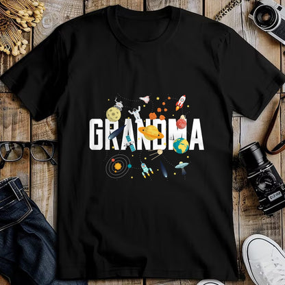 Best Grandma Shirt, Proud Grandma Unisex T-Shirt/Hoodie/Sweatshirt HLT00 - Grandma Outer Space Birthday Party Grandson B-Day Matching T-Shirt