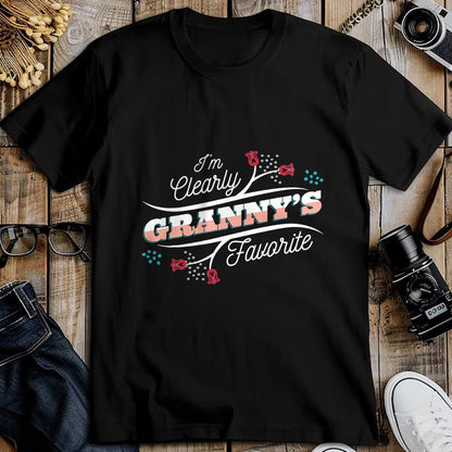 Best Grandma Shirt, Proud Grandma Unisex T-Shirt/Hoodie/Sweatshirt HLT00 - I'm Clearly Granny's Favorite Grandson Granddaughter Grandma T-Shirt