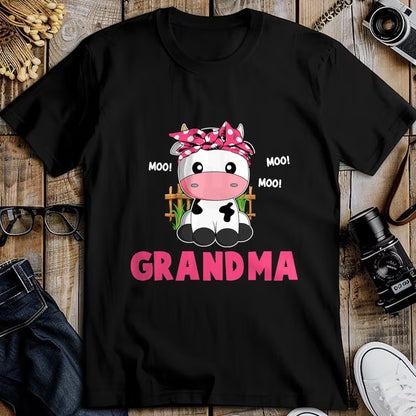 Best Grandma Shirt, Proud Grandma Unisex T-Shirt/Hoodie/Sweatshirt HLT00 - Funny Grandma Cow Cute Cow Farmer Birthday Matching Family T-Shirt