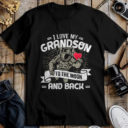 Best Grandma Shirt, Proud Grandma Unisex T-Shirt/Hoodie/Sweatshirt HLT00 - I Love My Grandson To The Moon And Back T Shirt Gift Tee T-Shirt