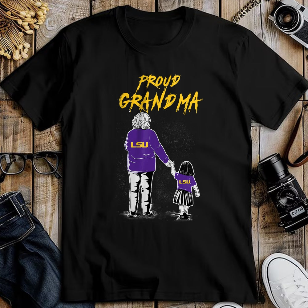 Best Grandma Shirt, Proud Grandma Unisex T-Shirt/Hoodie/Sweatshirt HLT00 - LSU Tigers Proud Grandma LSU Granddaughter T-Shirt