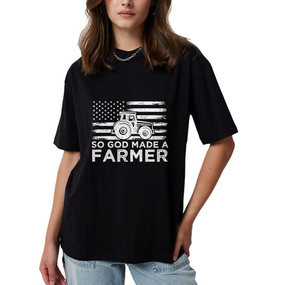 Best Farmer Life Shirt, Funny Farmer UnisexT-Shirt/Hoodie/Sweatshirt HLT00 - American Flag So God Made A Farmer 4th Of July T-Shirt (1)