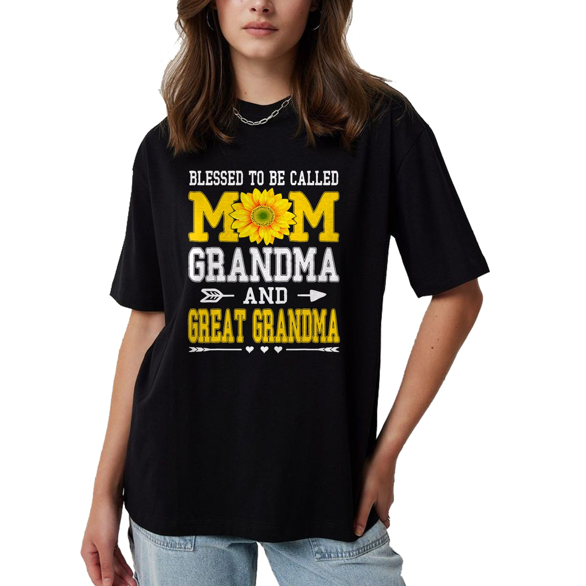 Best Grandma Shirt, Proud Grandma Unisex T-Shirt/Hoodie/Sweatshirt HLT00 - Blessed to be called Mawmaw Shirt Sunflower Lovers Grandma T-Shirt