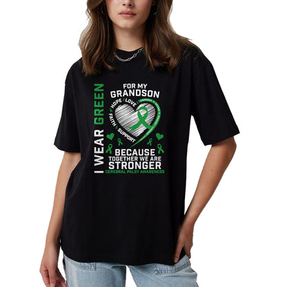 Best Grandma Shirt, Proud Grandma Unisex T-Shirt/Hoodie/Sweatshirt HLT00 - Grandma Grandpa Gifts CP Grandson Cerebral Palsy Awareness T-Shirt