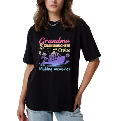 Best Grandma Shirt, Proud Grandma Unisex T-Shirt/Hoodie/Sweatshirt HLT00 - Grandma Granddaughter Memories Gift For Cruise Vacation T-Shirt