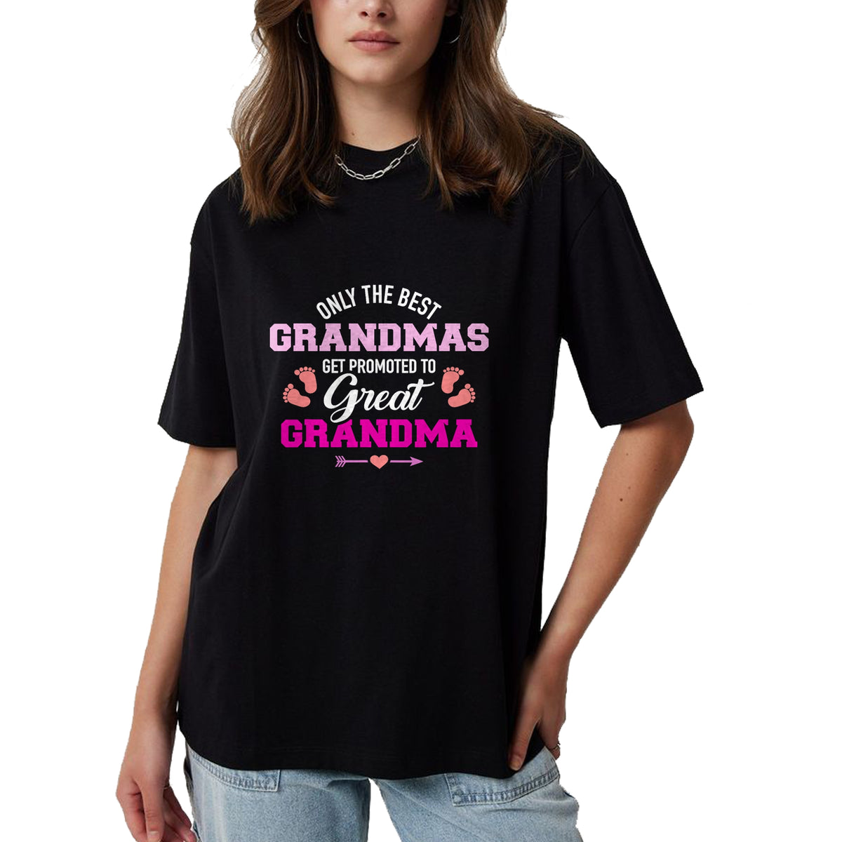 Best Grandma Shirt, Proud Grandma Unisex T-Shirt/Hoodie/Sweatshirt HLT00 - Only the best grandmas get promoted to great grandma T-Shirt (1)