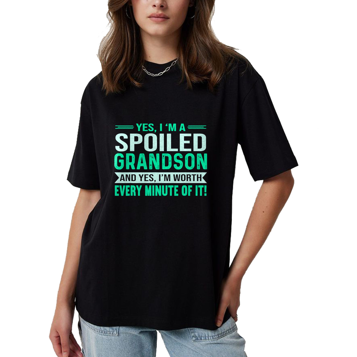 Best Grandma Shirt, Proud Grandma Unisex T-Shirt/Hoodie/Sweatshirt HLT00 - Favorite Spoiled Grandson Birthday T-Shirt