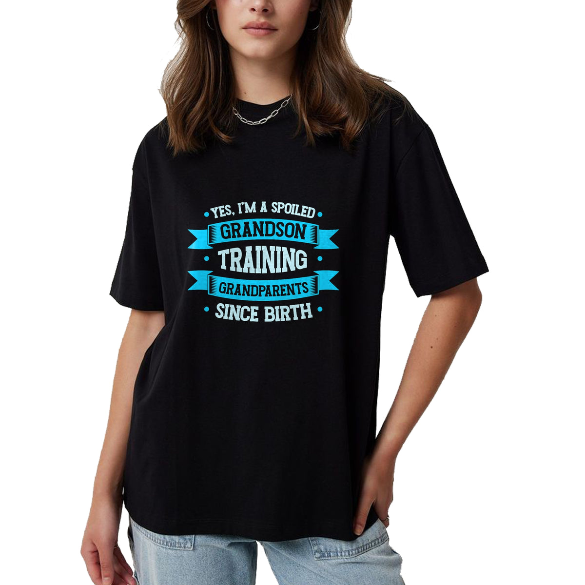 Best Grandma Shirt, Proud Grandma Unisex T-Shirt/Hoodie/Sweatshirt HLT00 - Favorite Spoiled Grandson T-Shirt (1)