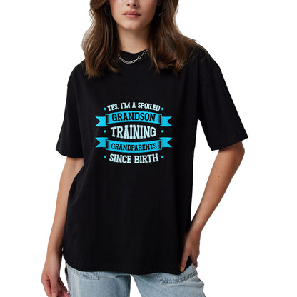 Best Grandma Shirt, Proud Grandma Unisex T-Shirt/Hoodie/Sweatshirt HLT00 - Favorite Spoiled Grandson T-Shirt (1)