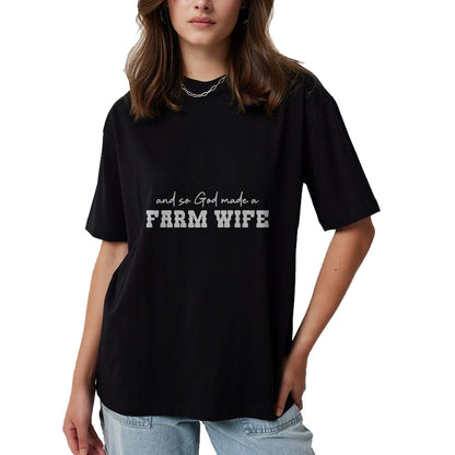 Best Farmer Life Shirt, Funny Farmer UnisexT-Shirt/Hoodie/Sweatshirt HLT00 - and So God Made A Farm Wife Women Girl Funny Farmer T-Shirt (1)