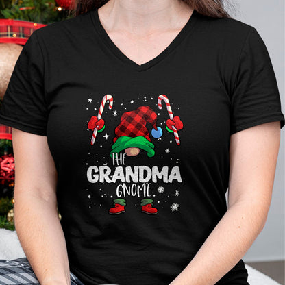 Best Grandma Shirt, Proud Grandma Unisex T-Shirt/Hoodie/Sweatshirt HLT00 - Grandma Gnome Red Buffalo Plaid Matching Family Christmas T-Shirt
