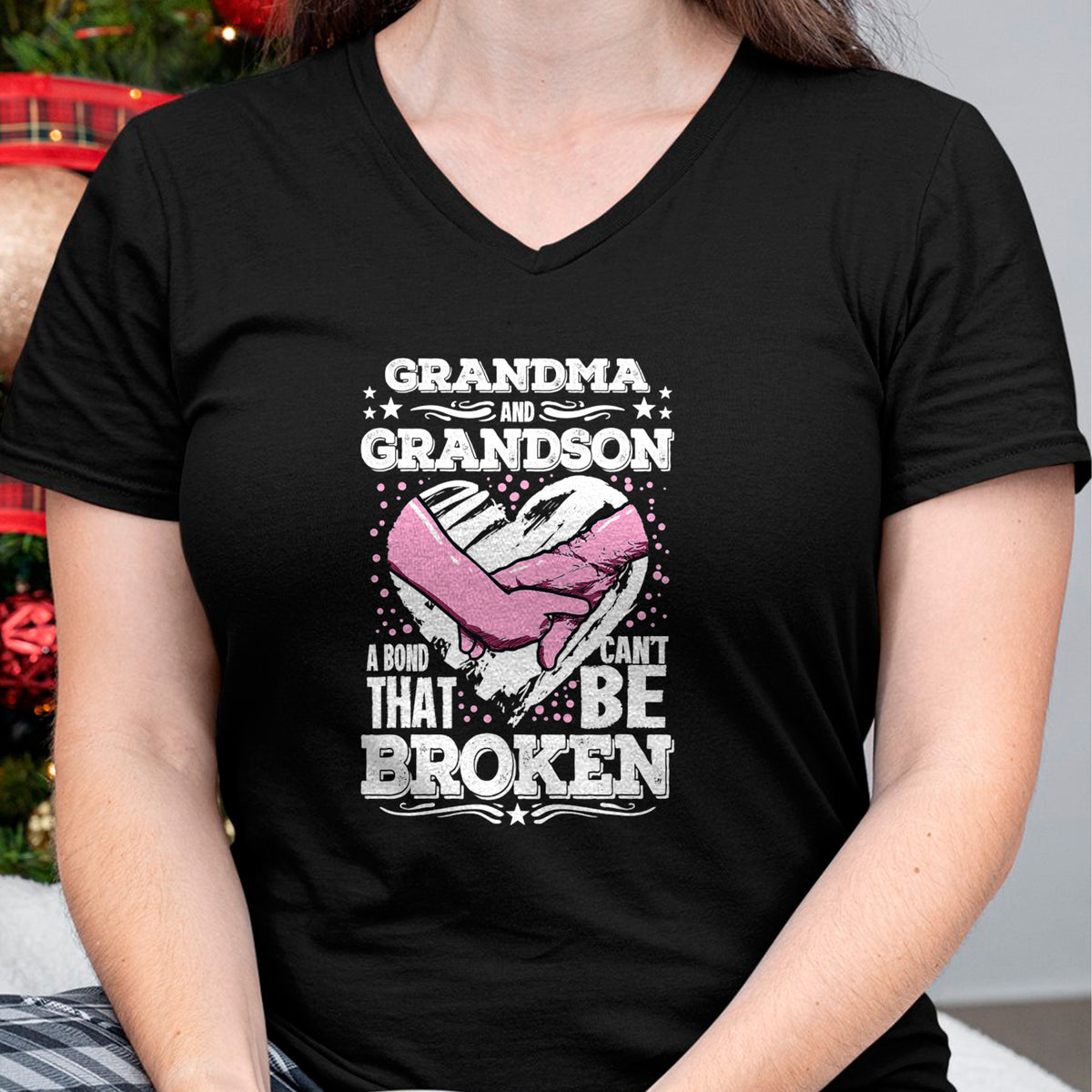 Best Grandma Shirt, Proud Grandma Unisex T-Shirt/Hoodie/Sweatshirt HLT00 - Nana Gift Grandma and Grandson a Bond That Can't be Broken T-Shirt