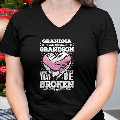 Best Grandma Shirt, Proud Grandma Unisex T-Shirt/Hoodie/Sweatshirt HLT00 - Nana Gift Grandma and Grandson a Bond That Can't be Broken T-Shirt