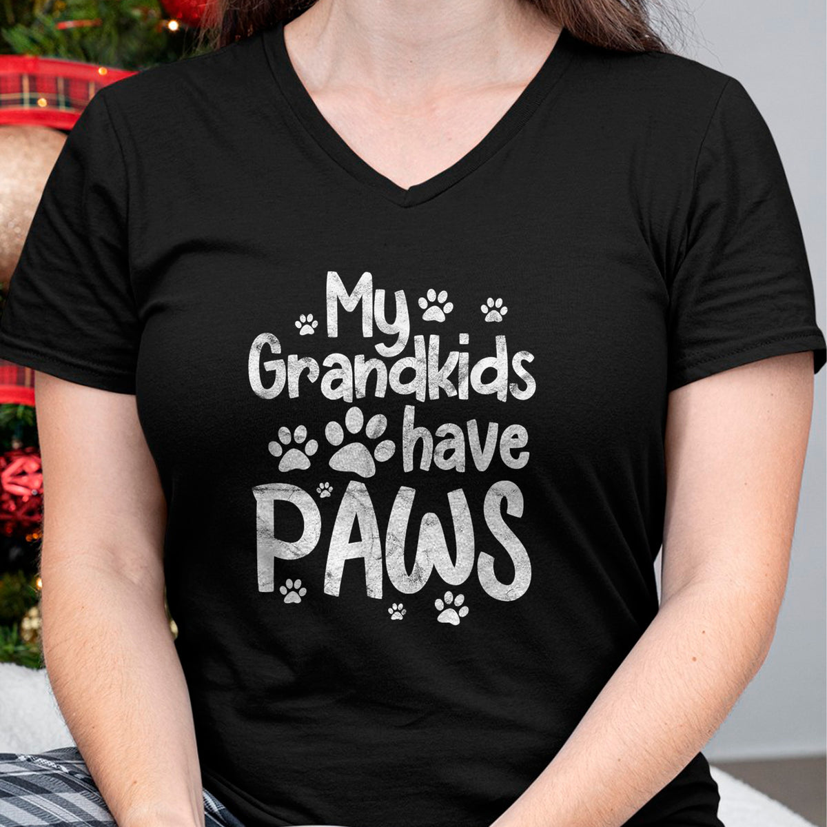 Best Grandma Shirt, Proud Grandma Unisex T-Shirt/Hoodie/Sweatshirt HLT00 - My Grandkids Have Paws Funny Dog Cat Grandma Grandmother T-Shirt