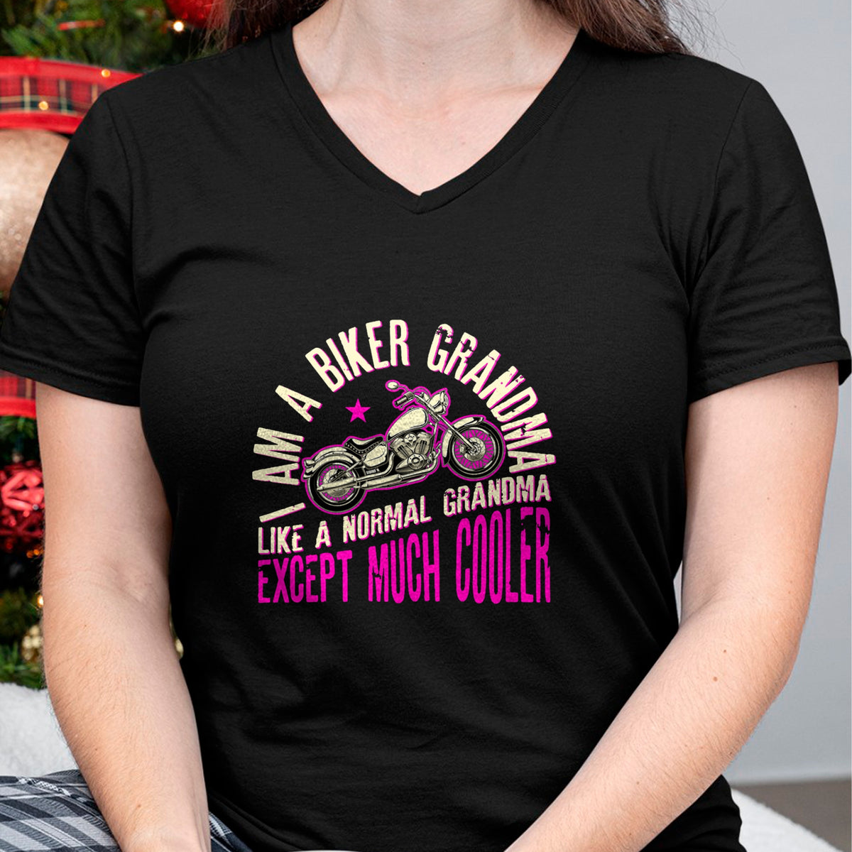 Best Grandma Shirt, Proud Grandma Unisex T-Shirt/Hoodie/Sweatshirt HLT00 - I Am A Biker Grandma Motorcyle Quote For Women T-Shirt
