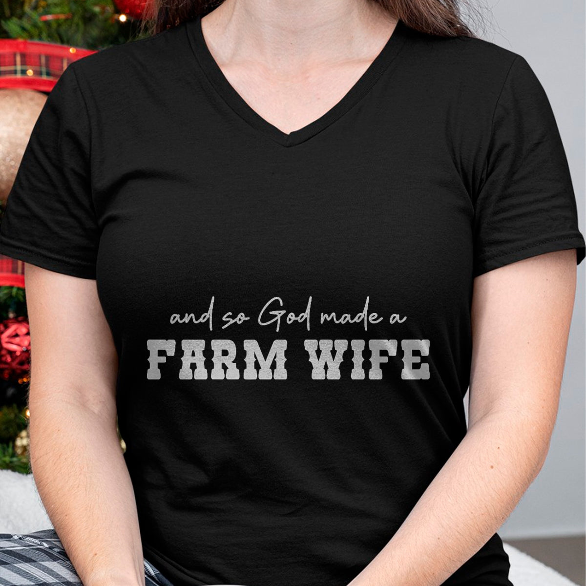 Best Farmer Life Shirt, Funny Farmer UnisexT-Shirt/Hoodie/Sweatshirt HLT00 - and So God Made A Farm Wife Women Girl Funny Farmer T-Shirt (1)