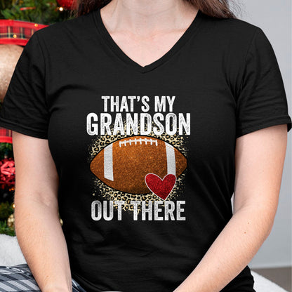 Best Grandma Shirt, Proud Grandma Unisex T-Shirt/Hoodie/Sweatshirt HLT00 - That's My Grandson Out There Football Grandma Grandpa T-Shirt (1)