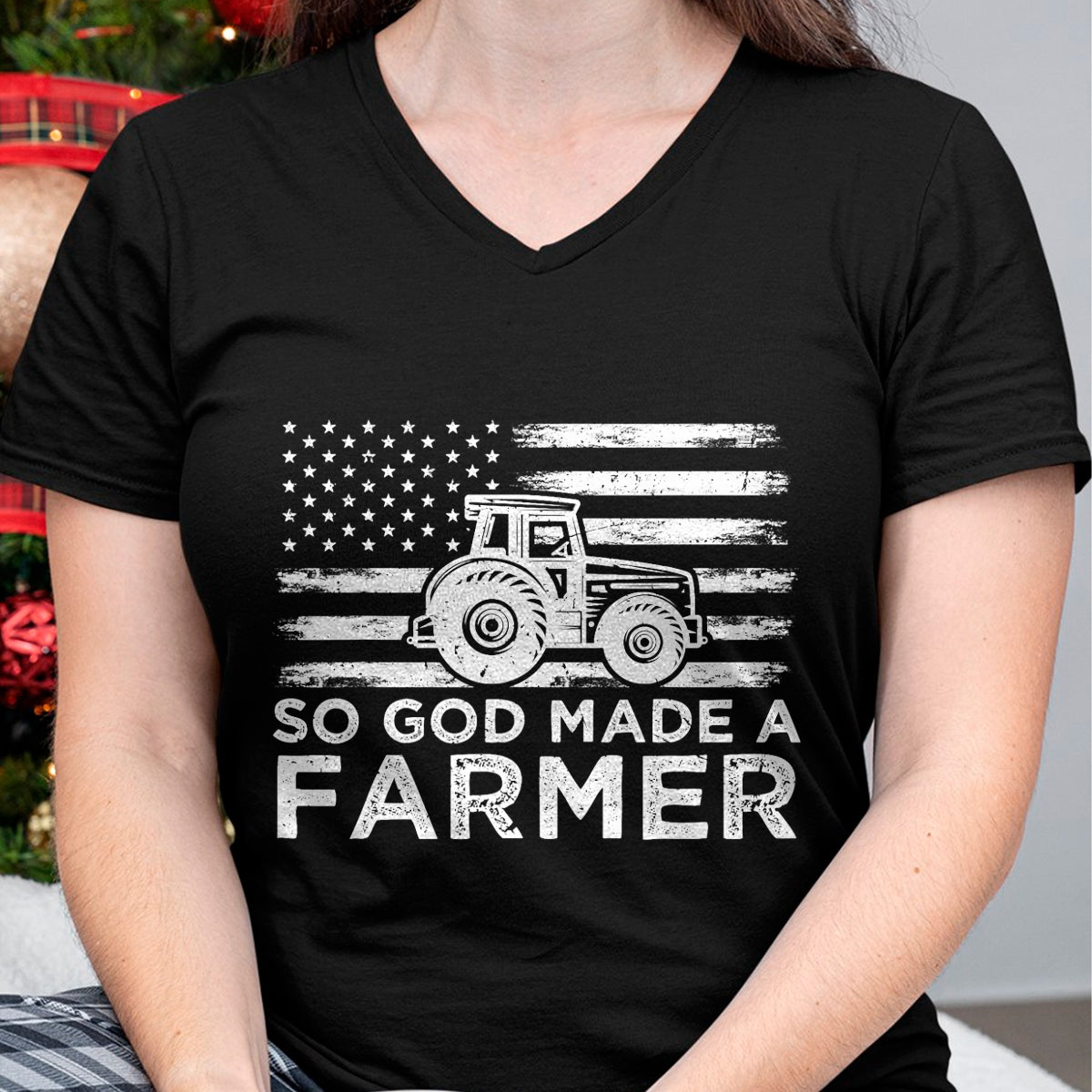 Best Farmer Life Shirt, Funny Farmer UnisexT-Shirt/Hoodie/Sweatshirt HLT00 - American Flag So God Made A Farmer 4th Of July T-Shirt (1)